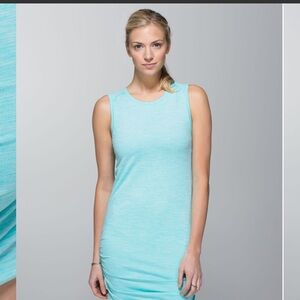 Lululemon NWT Size 6 In The Flow Mini Dress Heathered Angel Blue